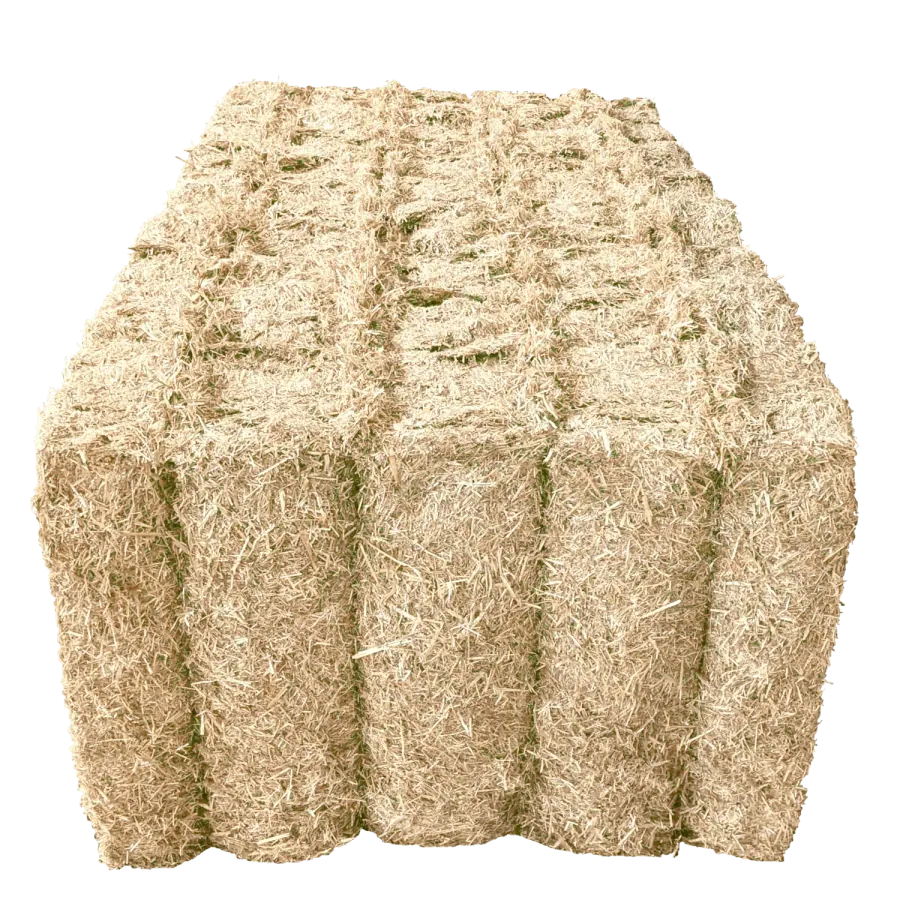 Fine straw as a square bale